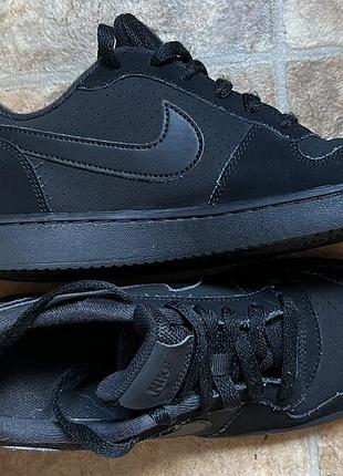 Nike кросівки court borough low чорні дитячі снікерси