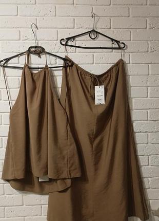 Костюм двійка топ+спідниця від zara