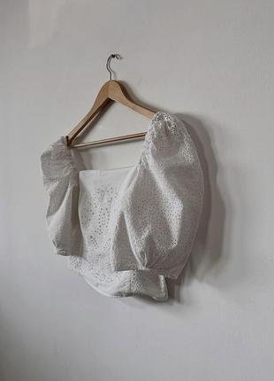 Котоновий топ з прошви h&m🌿