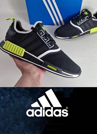 Кроссовки adidas nmd_r1 black boost (р. 44) оригинал летние мужские беговые кроссовки буст