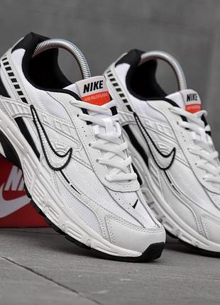 Кроссовки мужские nike initiator белые легкие прогулочные кроссы из натуральной кожи найк инициатор кожаная обувь на весну лето