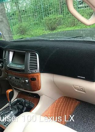 Накидка на панель приборов toyota land cruiser 100, 1998-2002