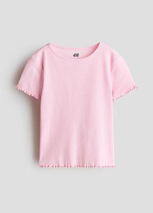 Футболка h&m у рубчик для дівчинки