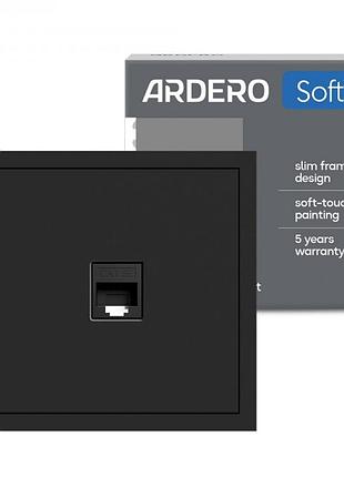 Компьютерная розетка ardero er151pc-b soft черная