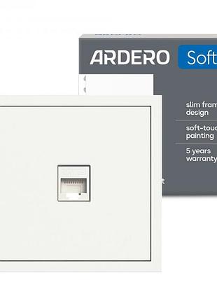 Компьютерная розетка ardero er151pc-w soft белая