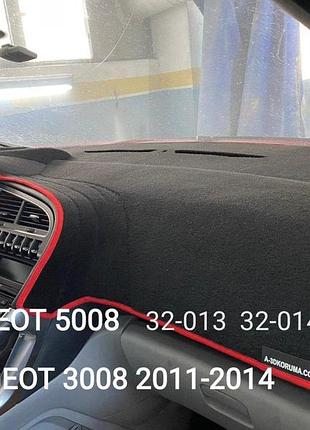 Накидка на панель peugeot 3008 2011-2014