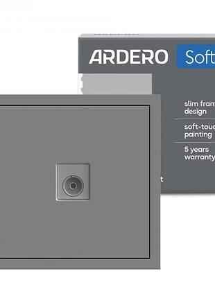 Розетка телевизионная ardero er141tv-g soft серая