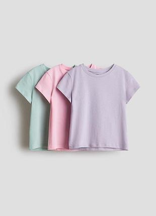 Набір футболок h&m (3 шт) для дівчинки
