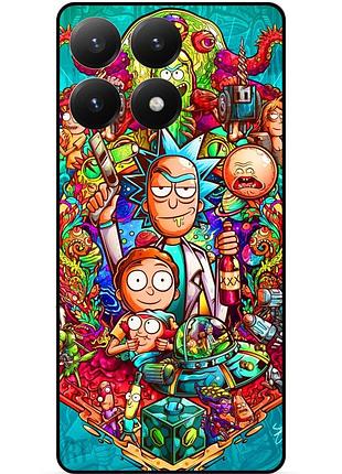 Силіконовий чохол бампер для xiaomi 15t з малюнком rick and morty рік і морті