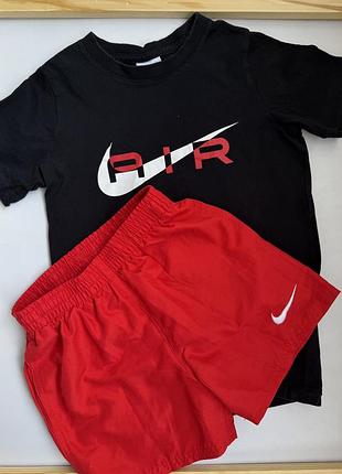 Літній костюм nike (футболка +шорти). розмір 128-137 см(дитячий s)