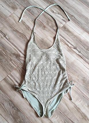 Сдельный купальник matalan с кружевным эффектом и люрексом, размер 14 (l-xl)
