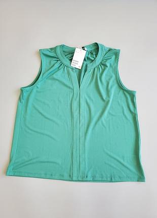 Трикотажний топ з v-подібним вирізом h&m