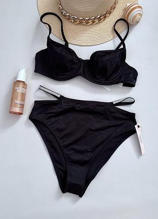 Красивий роздільний чорний купальник victoria’s secret оригінал