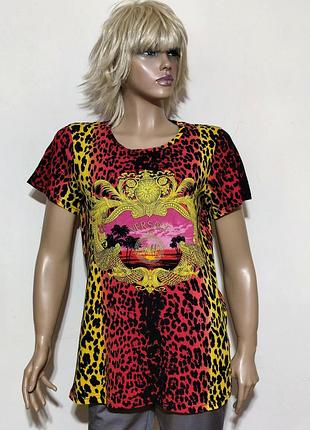 Versace h&m limited edition animal print футболка  /8219/n