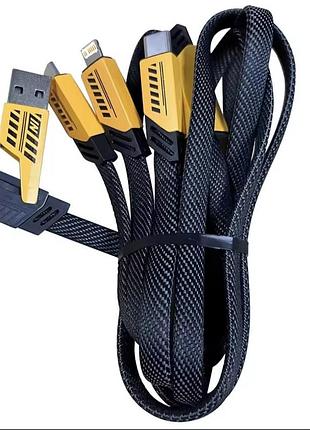 Універсальний зарядний кабель 3 в 1, lightning / micro usb / type-c
