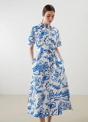 Платье рубашка на лето / поплин / хлопок