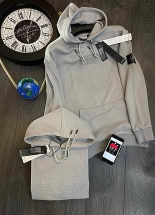 Брендовое мужское худи stone island