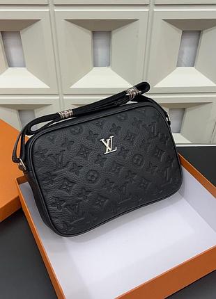 Сумка чоловіча louis vuitton шкіряна унісекс чорна