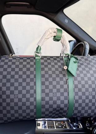 Louis vuitton keepall сумка мужская спортивная дорожная женская зелёная