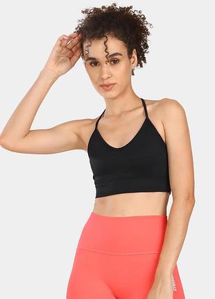 Топ чорний gymshark studio seamless sports bra