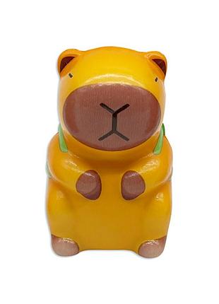Игрушка-антистресс сквиш "капибара с рюкзачком" ms 4734-3 с ароматом, 9 см