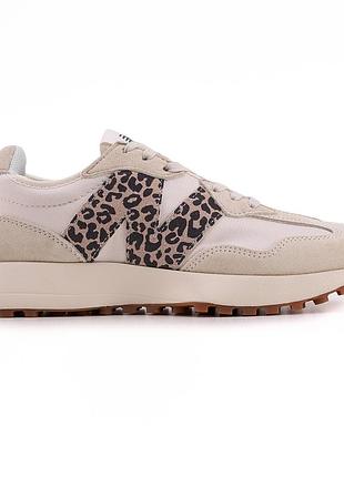 Жіночі бежеві кросівки new balance 327 beige leopard х нью беланс 37