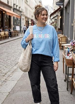 Блакитний світшот кофта жіноча молодіжна primark xl