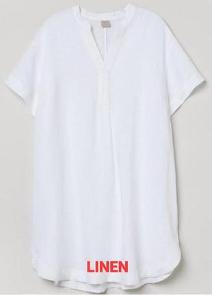 Нове лляне плаття-туніка h&amp;m