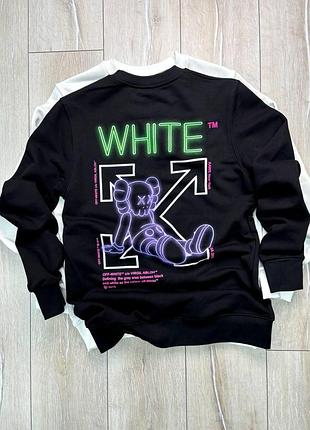 Off-white x kaws кофта світшот чоловіча брендова