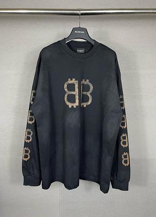 Кофта чоловіча balenciaga bitcoin оверсайз світшот батнік