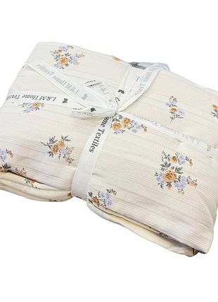 Постільна білизна двоспальне із жатого мусліну colorful home print 3 21447 180х200 см