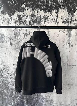 Худі оверсайз чоловіче чорний off-white