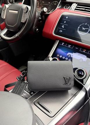 Louis vuitton сумка чоловіча унісекс чорна fastline