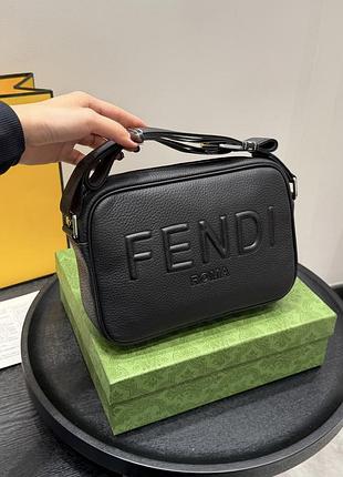 Сумка чоловіча fendi чорна унісекс