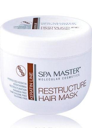 Маска для волос keratine line spa master 500 мл с кератином