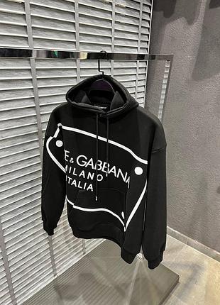 Мужское брендовое худи dolce gabbana , женское , унисекс, черное и белое