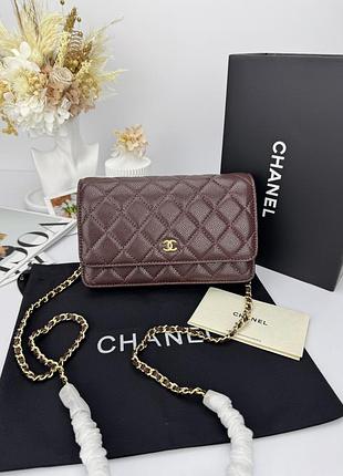 Chanel burgundy gold