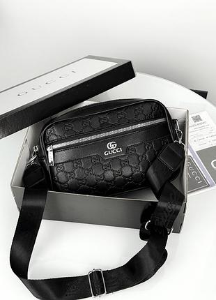 Сумка мужская мессенджер через плечо gucci е