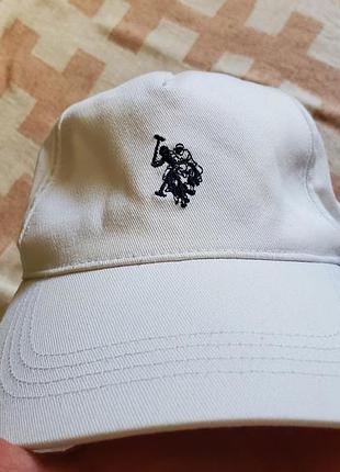 Кепка, бейсболка біла u.s. polo assn. s