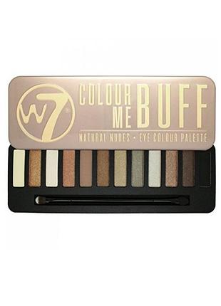 Палетка нюдових тіней для повік w7 color me buff 12 відтінків