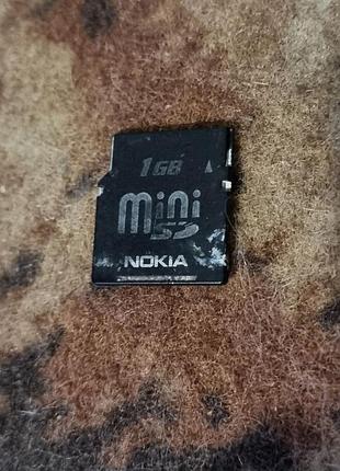 Карта памяти 1 гб minisd nokia 2.33/2.85 mini sd japan