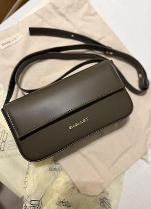 Сумка bagllet з натуральної шкіри (модель bg105) оливка