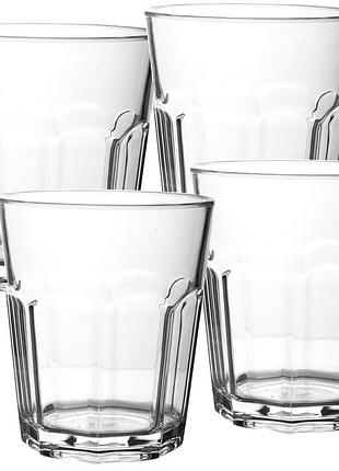 Набір склянок gimex water glass solid 4 шт. для пікніка кемпінгу та дачі міцні легкі з san 200 мл sc-533