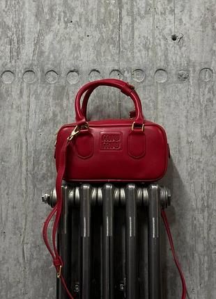 Miu miuarcadie leather bag red[ориг коробка]