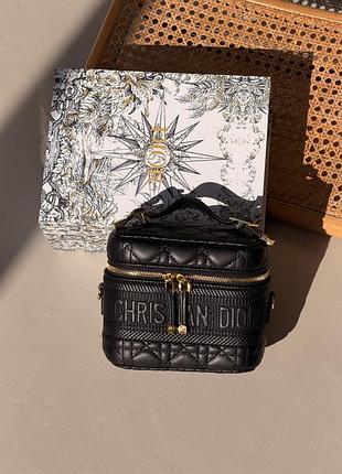 Сумка christian dior small dior travel vanity case чорний
