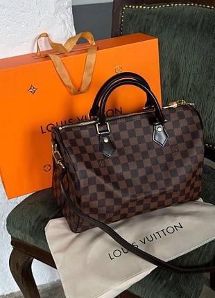 Louis vuitton speedy bandoulière 30 damier ebene [оригінальна коробка]