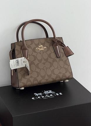 Сумка coach andrea carryall бежевый