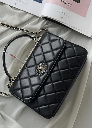 Chanel trendy cc white lambskin - premium чорний
