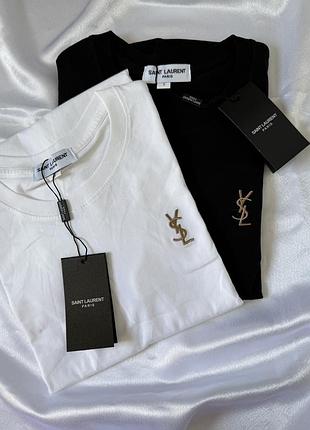 Жіноча футболка оверсайз, трендова футболка oversize, оверсайз футболка ysl, чорна футболка yves saint laurent, жіноча футболка з надписом