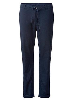 Штани regular fit із суміші льону та бавовни для чоловіка livergy lidl 400489 50(m) темно-синій